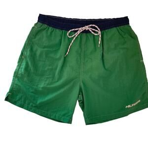 Tommy Hilfiger Swim Trunks Bright Green and Royal Blue Size Large